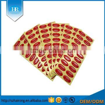 2016 custom top quality laser clear epoxy resin dome sticker