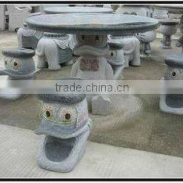 natural stone table and chair