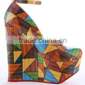 2015 Women Shoes Large Size Wedge High Heel Platform Shoes Women Sweet Style Shoes Unique Style Shoes