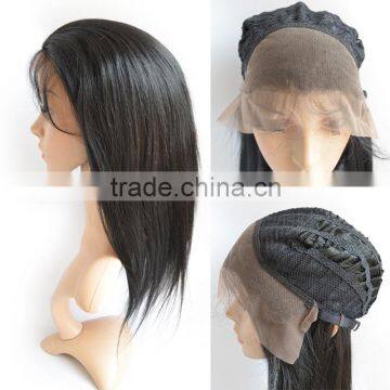 High Quality Brazilian Human Hair Front Lace Wig, Black Women Remy Straight Front Lace Wig