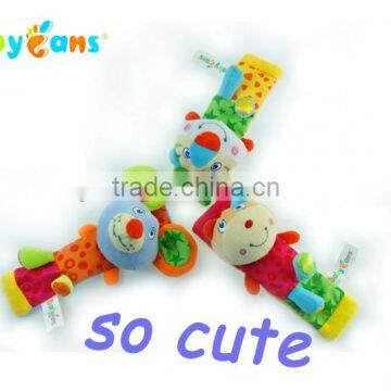 Babyfans high quality nice toy baby rattle toy with animal stuffed design