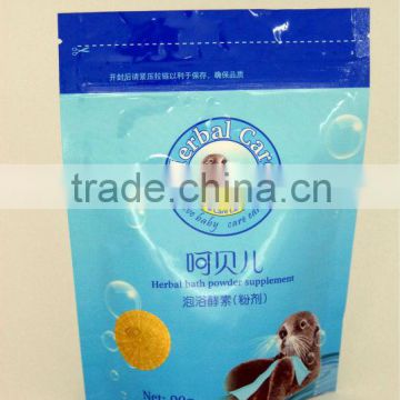 Custom printed resealable PE clear plastic bag