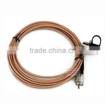 Pink NAGYA RC-ECH-142 5 Meter RG-142 Cover Extension Cable for MORLA YAESU IM KENOD Mobile Radio Antenna photo-2