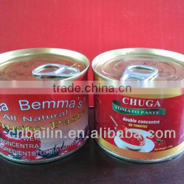 2.2kg and 210GMS tomato paste for Ghana.28-30% concentrated tomato paste