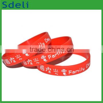 Cheapest high quality factory direct sell sports imprint silicone wristbands