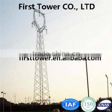 High quality galvanized single loop transmission line tower