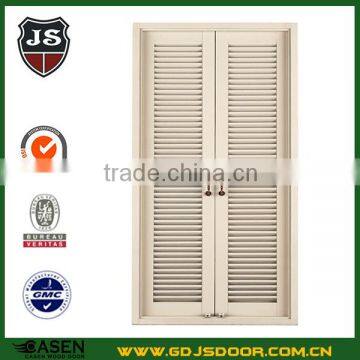 Economic White Color Simple New Design Wooden Flat Exterior Louvered Door on Sale photo-3