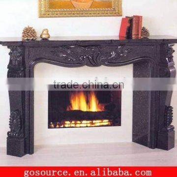 dark modern fireplace design