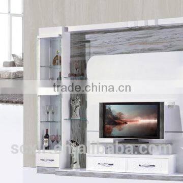 2015tv lcd wooden cabinet designs with drawer living room furniture