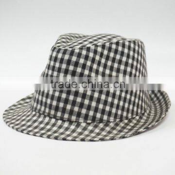 Custom plaid fedora hats wholesale