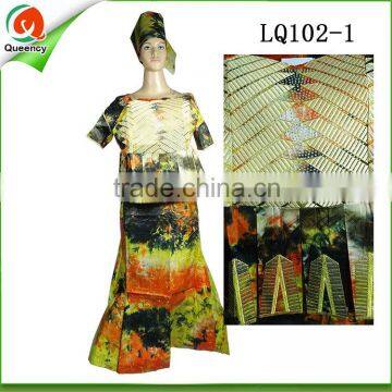 Guangzhou Clothing African Women Wear Bazin Riche Dress Fashion Lady Maxi Dress Clothing photo-3