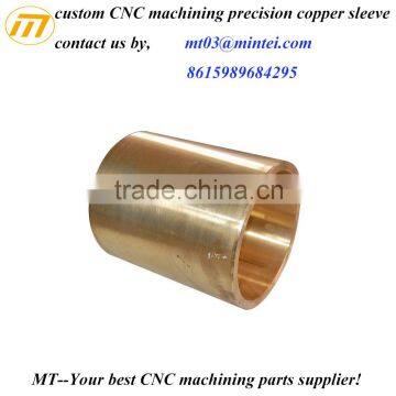 customize precision CNC machining copper sleeve