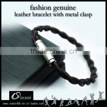 Punk real genuine leather bracelets for women