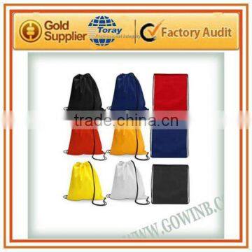 Colorful Eco Friendly Non Woven Shopping Bags Backpack Drawstring Bag