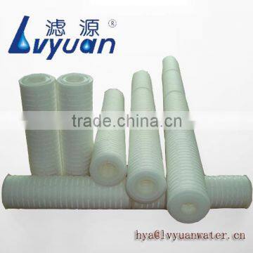 10" Industrial Pleated filter cartridge PVDF pleated filter cartridge Used in gas or liquid pre-filtration