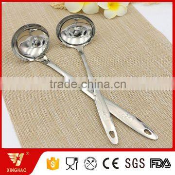 Good Quality Wholesale Utensil Soup Ladel Wire Skimmer With Rose Pattern Handle photo-2