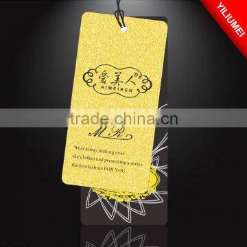 Hot sale clothing paper hang tag with custom design