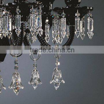 12 Bulbs Modern Black Crystal Chandelier for Dining Room photo-5