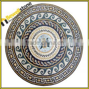 Contenporary 48" round stone marble art mosaic tile medallion