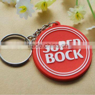 soft silicone round rubber keychain