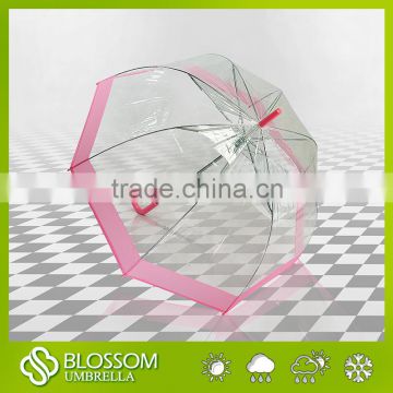 Transparent umbrella with custom print material and wholesale clear umbrella