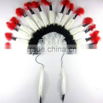 Carnival indian feather headband