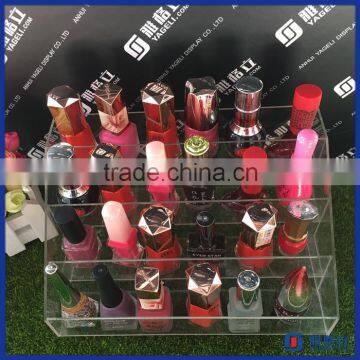 Factory OEM Clear Acrylic Nail Polish Display Stand / Pure Acrylic Nail Polish Display Shelf