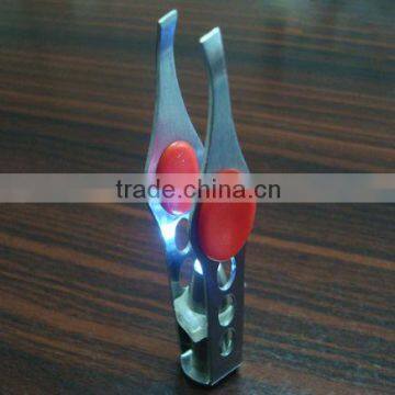 Newest Stainless steel LED eyebrow tweezer