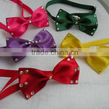 2013 fashion adjustable pet bow tie with diamond