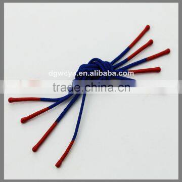Colorful silicon aglets drawstring locking shoelace with plastic end