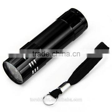 Camping Mini 9 LED Flashlight High Power 9 Leds Flash Light Black Hiking Torch Lamp Flashlight Use 3* AAA Battery photo-2