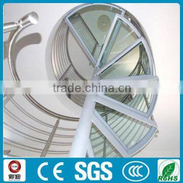 Indoor Modern Laminated Glass Tread Spiral Stairs for Attic photo-6