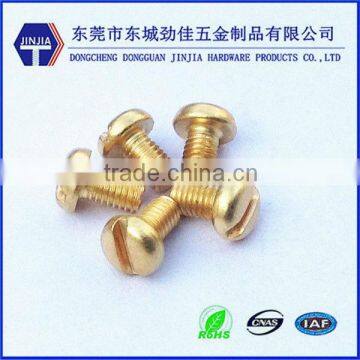 specialized in manufacture m 3 pan head slotted copper brass screw