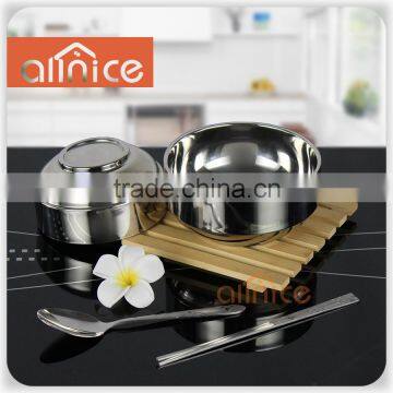 Allnice promotional stainless steel insulated bowl/PP and stainless steel rice bowl/cheap soup bowl