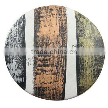 51x6mm Flat Round Painted Wood Pendants