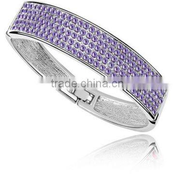 Elegant Women Hand Jewelry Plated Gold Tube Bangle photo-2