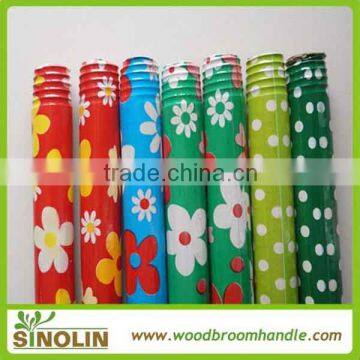 pvc cover wooden handle for broom /wooden broom stick/brush handle