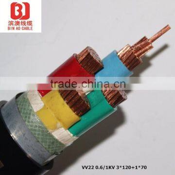 Copper Conductor XLPE Insulated PVC Sheath Steel Tape Armoured LV MVunderground Armoured Power Cables