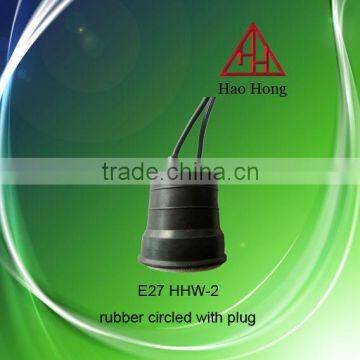 HAOHONG Waterproof Lamp Socket E27 With Rubber Circled Wire SPT-2 18AW photo-3