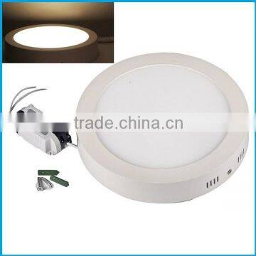 50000h Lifetime, Surface Mounted, CRI>80 PF>0.92, 6W 12W 18W 24W Round LED Panel Light