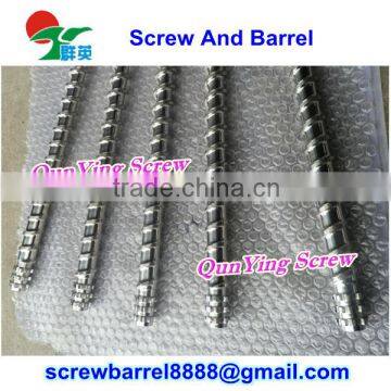 Single bimetallic screw and barrel for extruder