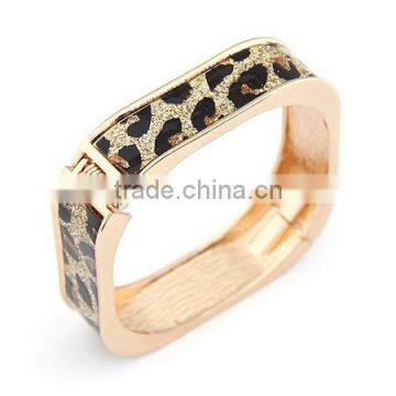 In stock marvelous gorgeous delicate leopard bangle, leather bracelet, alloy bangle