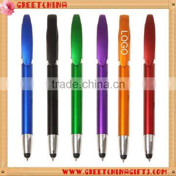 Multicolor Plastic and Metal customer design cheap ball pen, touchstylus promotional pen , advertising ball pen