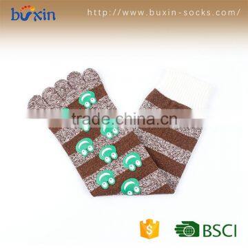 BX-Y-001 Non Slip Trampoline Yoga Pilates Lady Sock for Adults Five Toe Grip Slipper Rubber Sole Socks Quality Choice photo-2