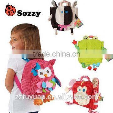 High Quality Sozzy Brand Lovely Cartoon Shape Little Kids Backpack