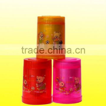 Red Plastic Vacuum Jar With Glass Refill