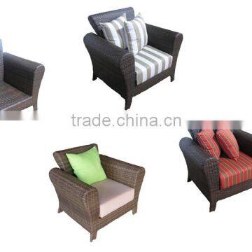 Large Outdoor Patio Rattan Armchair with Cushion