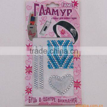 Crystal Rhinestone Mobile Phone Decoration Sticker/acrylic Sticker / Crystal Sticker