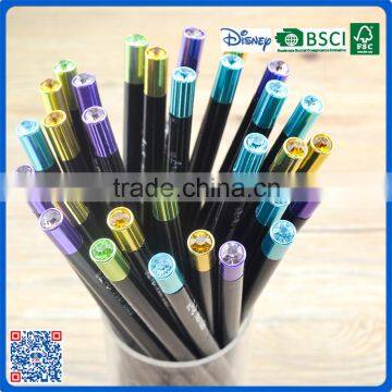 2016 Cheap Wax Carving HB Pencil With Metal Diamond