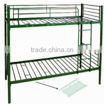 double steel army bunk bed with iron stepladder